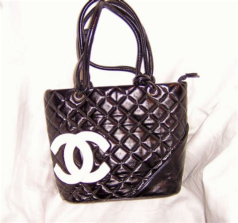 chanel purse black with white c|Classic .